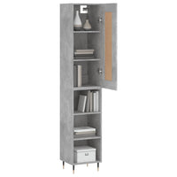 Thumbnail for Highboard Betongrau 34,5x34x180 cm Holzwerkstoff