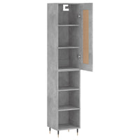 Thumbnail for Highboard Betongrau 34,5x34x180 cm Holzwerkstoff