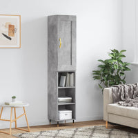 Thumbnail for Highboard Betongrau 34,5x34x180 cm Holzwerkstoff