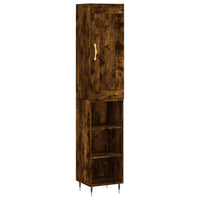 Thumbnail for Highboard Räuchereiche 34,5x34x180 cm Holzwerkstoff