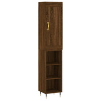 Thumbnail for Highboard Braun Eichen-Optik 34,5x34x180 cm Holzwerkstoff