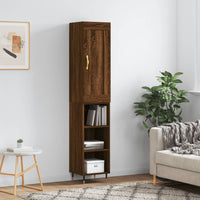 Thumbnail for Highboard Braun Eichen-Optik 34,5x34x180 cm Holzwerkstoff