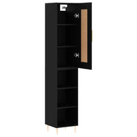 Thumbnail for Highboard Schwarz 34,5x34x180 cm Holzwerkstoff