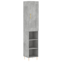 Thumbnail for Highboard Betongrau 34,5x34x180 cm Holzwerkstoff