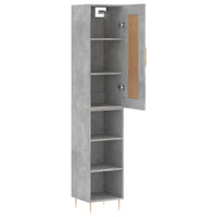 Thumbnail for Highboard Betongrau 34,5x34x180 cm Holzwerkstoff