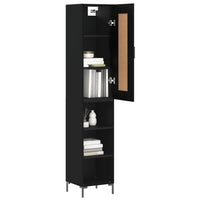 Thumbnail for Highboard Schwarz 34,5x34x180 cm Holzwerkstoff