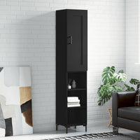 Thumbnail for Highboard Schwarz 34,5x34x180 cm Holzwerkstoff