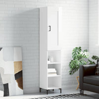 Thumbnail for Highboard Hochglanz-Weiß 34,5x34x180 cm Holzwerkstoff