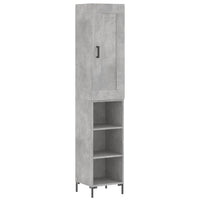 Thumbnail for Highboard Betongrau 34,5x34x180 cm Holzwerkstoff