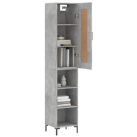Thumbnail for Highboard Betongrau 34,5x34x180 cm Holzwerkstoff