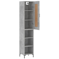 Thumbnail for Highboard Betongrau 34,5x34x180 cm Holzwerkstoff
