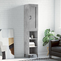 Thumbnail for Highboard Betongrau 34,5x34x180 cm Holzwerkstoff