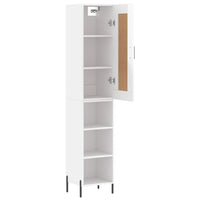 Thumbnail for Highboard Hochglanz-Weiß 34,5x34x180 cm Holzwerkstoff