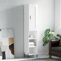 Thumbnail for Highboard Hochglanz-Weiß 34,5x34x180 cm Holzwerkstoff