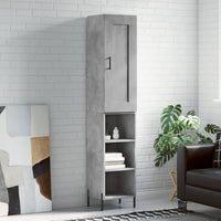 Thumbnail for Highboard Betongrau 34,5x34x180 cm Holzwerkstoff