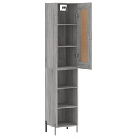 Thumbnail for Highboard Grau Sonoma 34,5x34x180 cm Holzwerkstoff