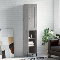 Thumbnail for Highboard Grau Sonoma 34,5x34x180 cm Holzwerkstoff