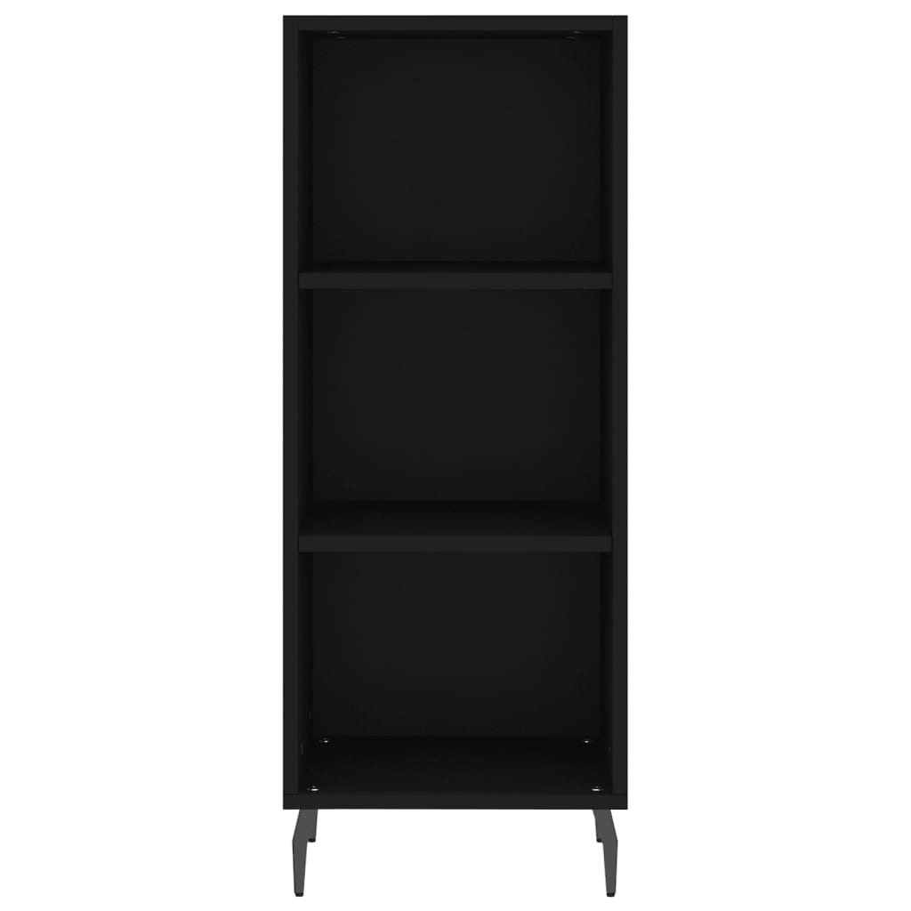 Highboard Schwarz 34,5x34x180 cm Holzwerkstoff