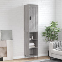 Thumbnail for Highboard Grau Sonoma 34,5x34x180 cm Holzwerkstoff