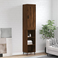 Thumbnail for Highboard Braun Eichen-Optik 34,5x34x180 cm Holzwerkstoff