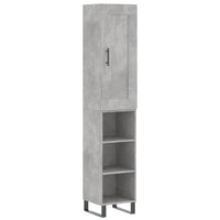 Thumbnail for Highboard Betongrau 34,5x34x180 cm Holzwerkstoff