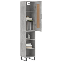 Thumbnail for Highboard Betongrau 34,5x34x180 cm Holzwerkstoff