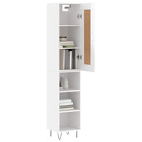 Thumbnail for Highboard Hochglanz-Weiß 34,5x34x180 cm Holzwerkstoff