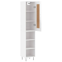 Thumbnail for Highboard Hochglanz-Weiß 34,5x34x180 cm Holzwerkstoff