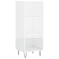 Thumbnail for Highboard Hochglanz-Weiß 34,5x34x180 cm Holzwerkstoff