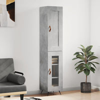 Thumbnail for Highboard Betongrau 34,5x34x180 cm Holzwerkstoff