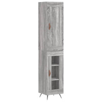 Thumbnail for Highboard Grau Sonoma 34,5x34x180 cm Holzwerkstoff