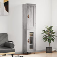 Thumbnail for Highboard Grau Sonoma 34,5x34x180 cm Holzwerkstoff