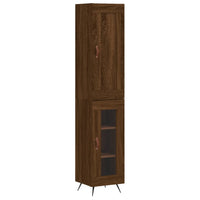 Thumbnail for Highboard Braun Eichen-Optik 34,5x34x180 cm Holzwerkstoff