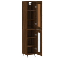 Thumbnail for Highboard Braun Eichen-Optik 34,5x34x180 cm Holzwerkstoff