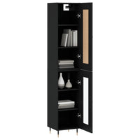 Thumbnail for Highboard Schwarz 34,5x34x180 cm Holzwerkstoff