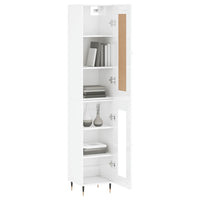 Thumbnail for Highboard Hochglanz-Weiß 34,5x34x180 cm Holzwerkstoff