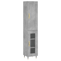 Thumbnail for Highboard Betongrau 34,5x34x180 cm Holzwerkstoff