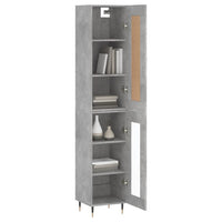 Thumbnail for Highboard Betongrau 34,5x34x180 cm Holzwerkstoff