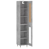 Thumbnail for Highboard Betongrau 34,5x34x180 cm Holzwerkstoff