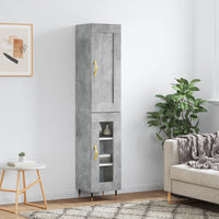 Thumbnail for Highboard Betongrau 34,5x34x180 cm Holzwerkstoff