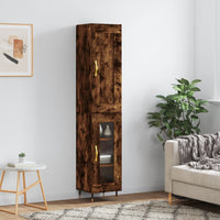 Thumbnail for Highboard Räuchereiche 34,5x34x180 cm Holzwerkstoff