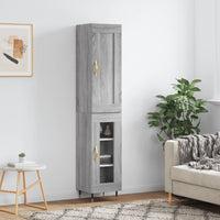 Thumbnail for Highboard Grau Sonoma 34,5x34x180 cm Holzwerkstoff