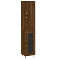 Thumbnail for Highboard Braun Eichen-Optik 34,5x34x180 cm Holzwerkstoff