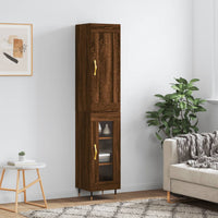 Thumbnail for Highboard Braun Eichen-Optik 34,5x34x180 cm Holzwerkstoff