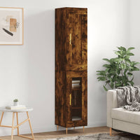 Thumbnail for Highboard Räuchereiche 34,5x34x180 cm Holzwerkstoff