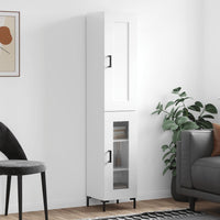 Thumbnail for Highboard Hochglanz-Weiß 34,5x34x180 cm Holzwerkstoff