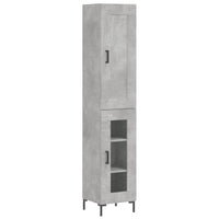 Thumbnail for Highboard Betongrau 34,5x34x180 cm Holzwerkstoff