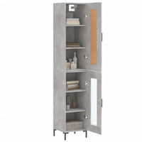 Thumbnail for Highboard Betongrau 34,5x34x180 cm Holzwerkstoff