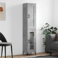 Thumbnail for Highboard Betongrau 34,5x34x180 cm Holzwerkstoff