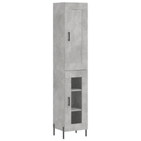 Thumbnail for Highboard Betongrau 34,5x34x180 cm Holzwerkstoff